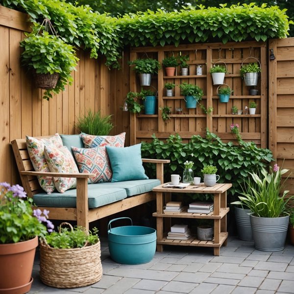 Comment utiliser des matériaux recyclés pour créer un coin détente dans un jardin?