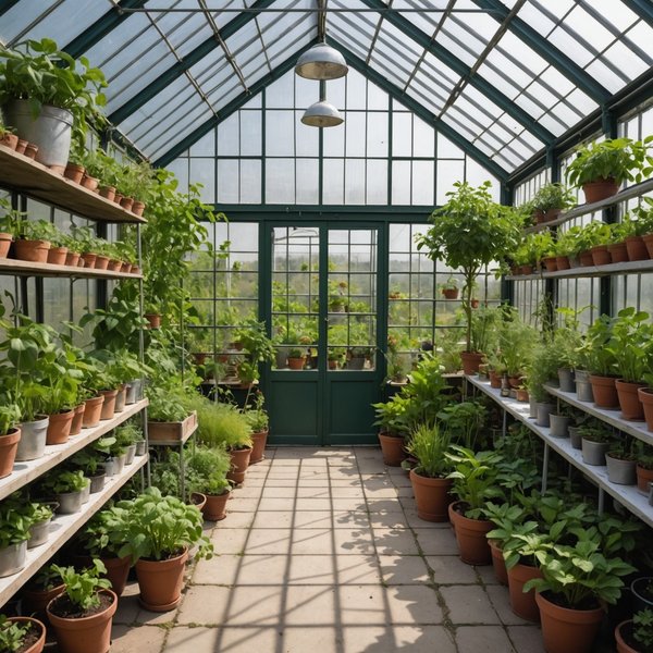 Quelles plantes médicinales peuvent être cultivées ensemble dans une petite serre urbaine ?